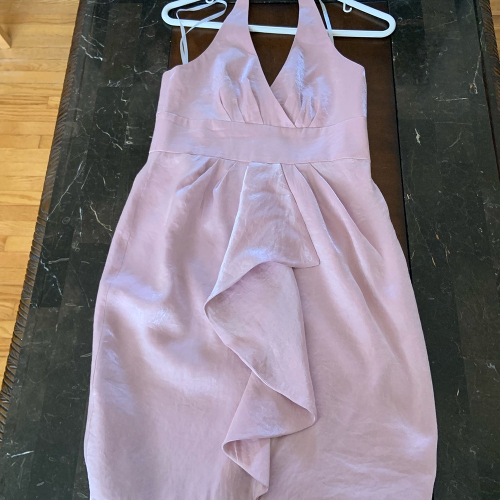 Elegant Halter Neck Dress in Light Purple